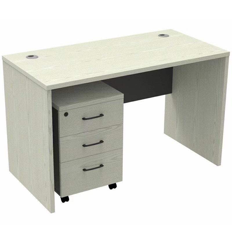 简约现代职员办公桌单人办公室电脑员工桌子1.2米1.4米财务桌带柜