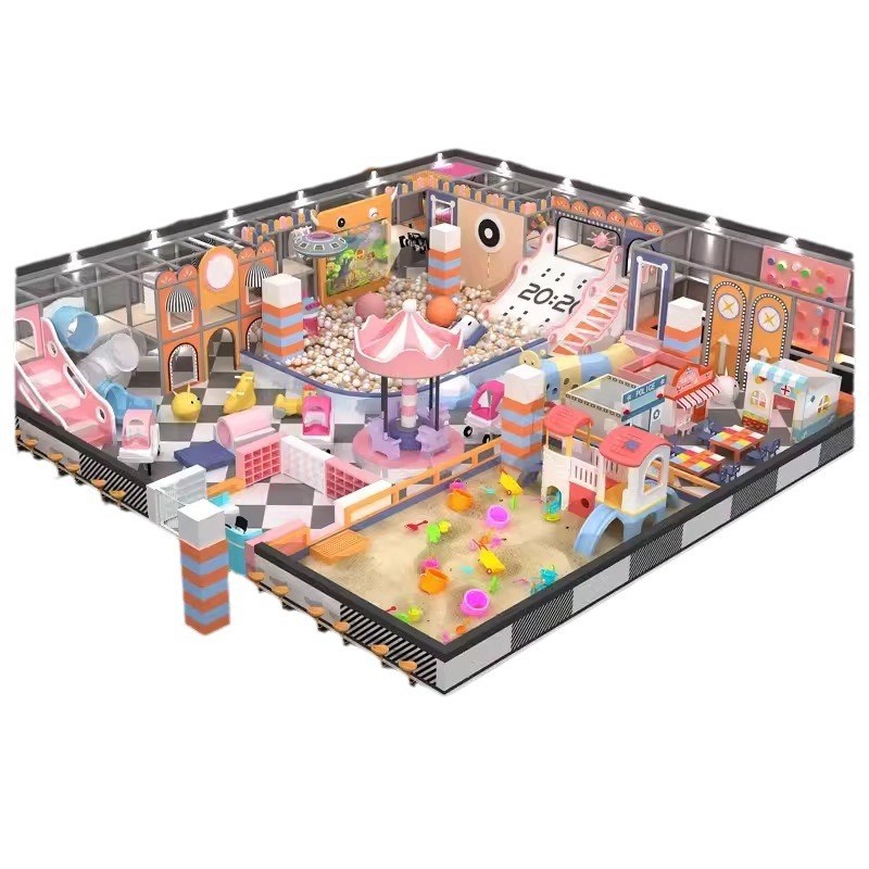 大型室内淘气堡儿童乐园游乐场设备滑梯球池亲子餐厅小型娱乐设施