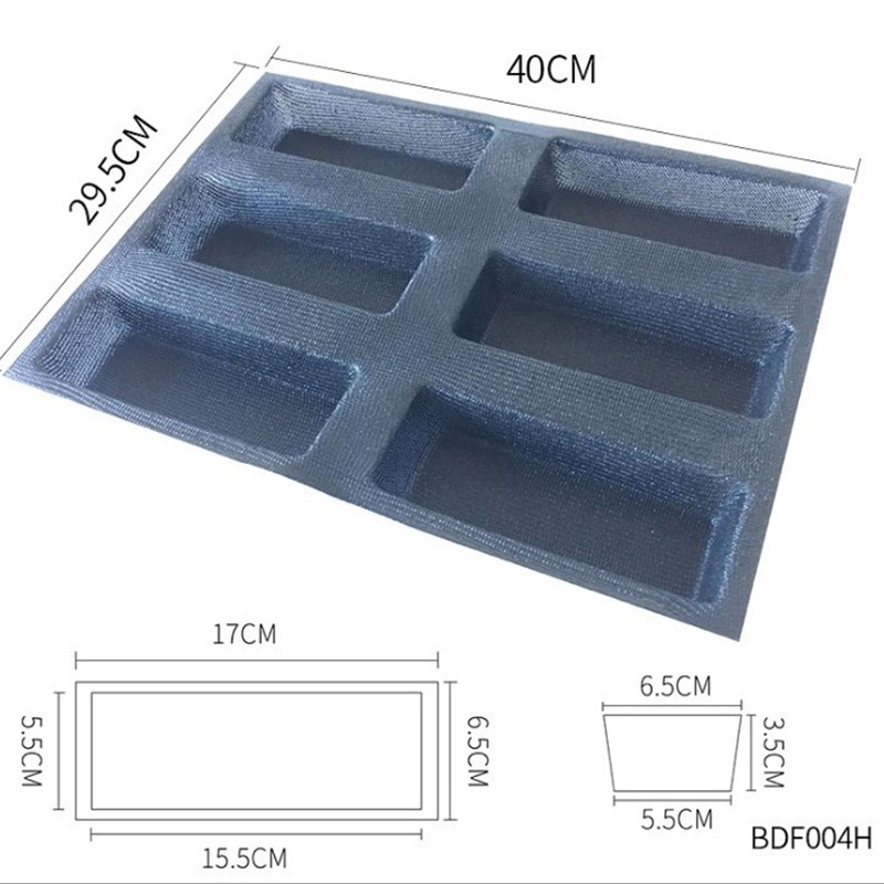 出口6格赛百味硅胶面包模具 6联硅胶面包法棍热狗烘焙用模具