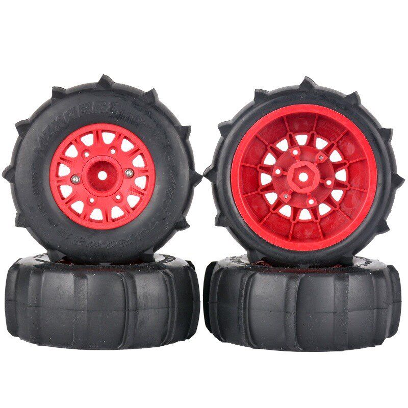 1/10RC短卡模型车通用 水上漂大脚越野车 雪地/沙滩/挖沙胎轮胎