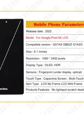 适用 谷歌 Google Pixel 6a 屏幕总成原装液晶显示内外一体屏