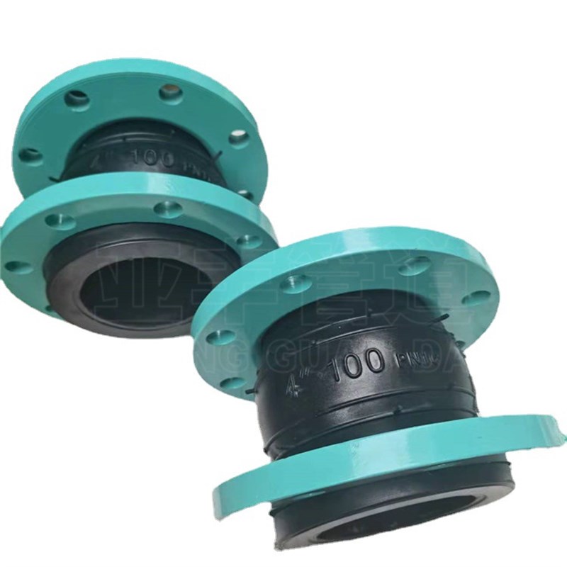 JGD法兰橡胶软连接 管道减震器避震喉 丝扣式DN25软接头空调管用