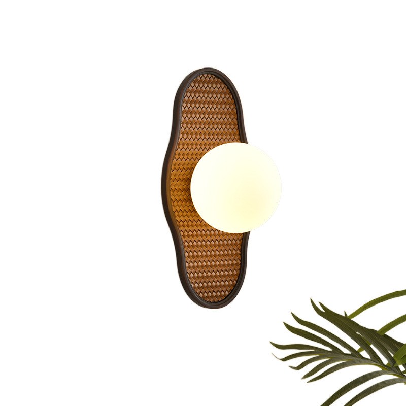 复古风壁灯实木新款中国风高级感卧室床头灯法式新中式墙壁灯