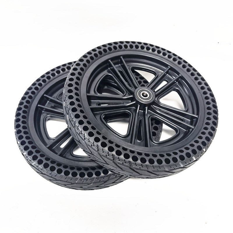 12寸电动代步车前轮12.5x2.50轴承款蜂窝实心胎轮组整轮总成轮子