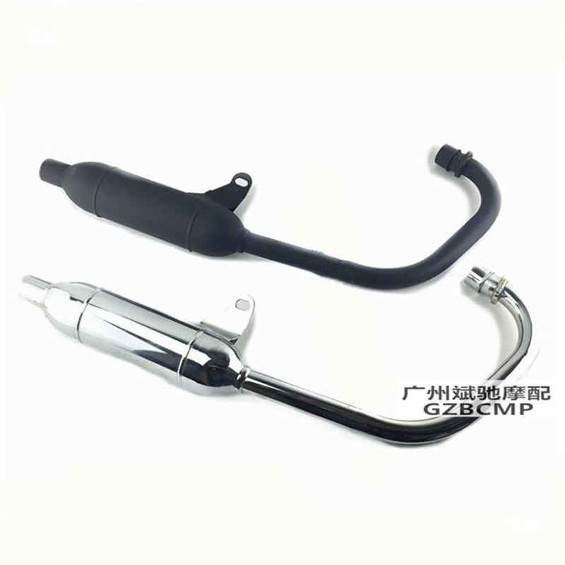 摩托车排气管适用CG125复古改装消声器短款回压鱼雷烟囱配件