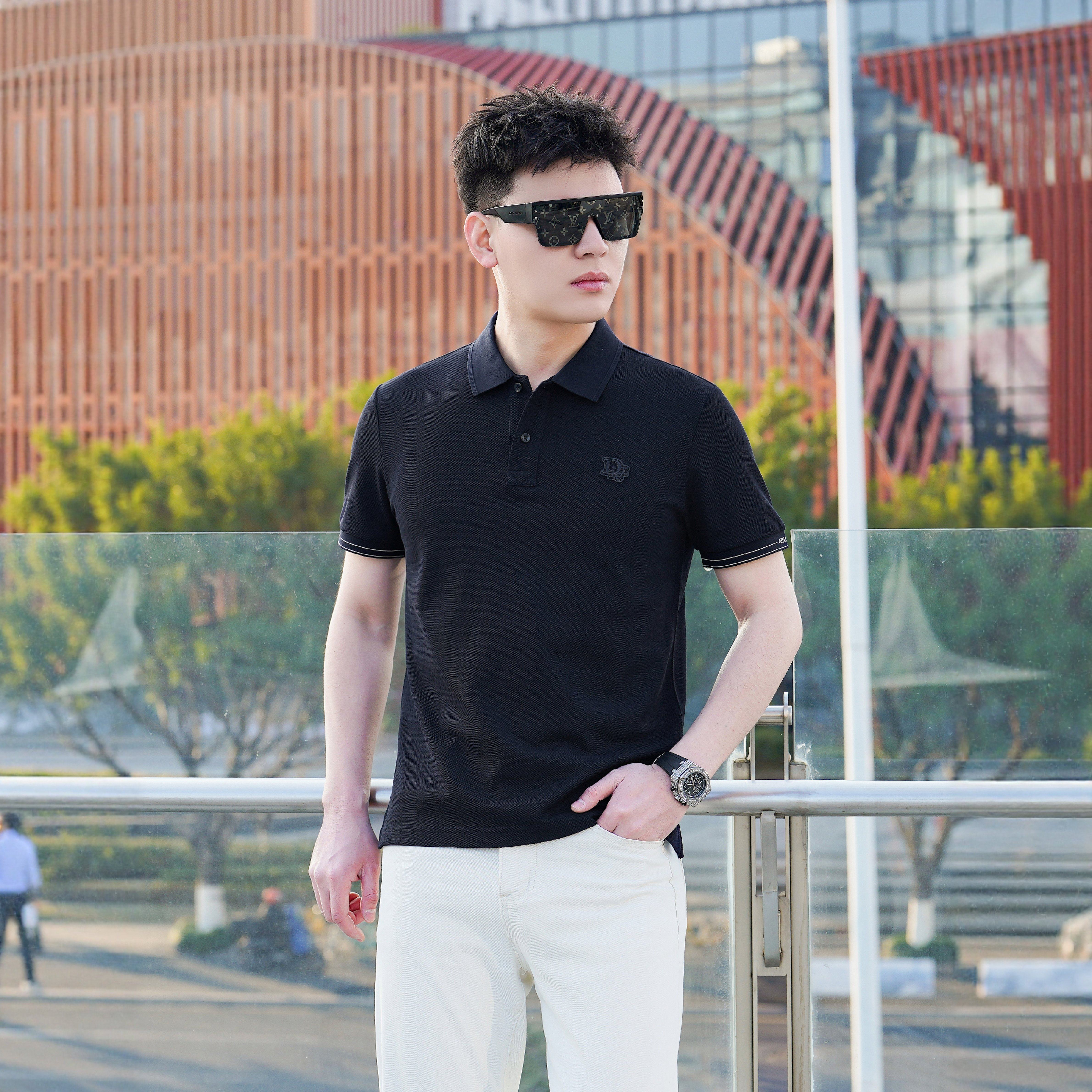 2026新款男士短袖polo衫男款欧货轻奢polo衫男士修身商务休闲男装