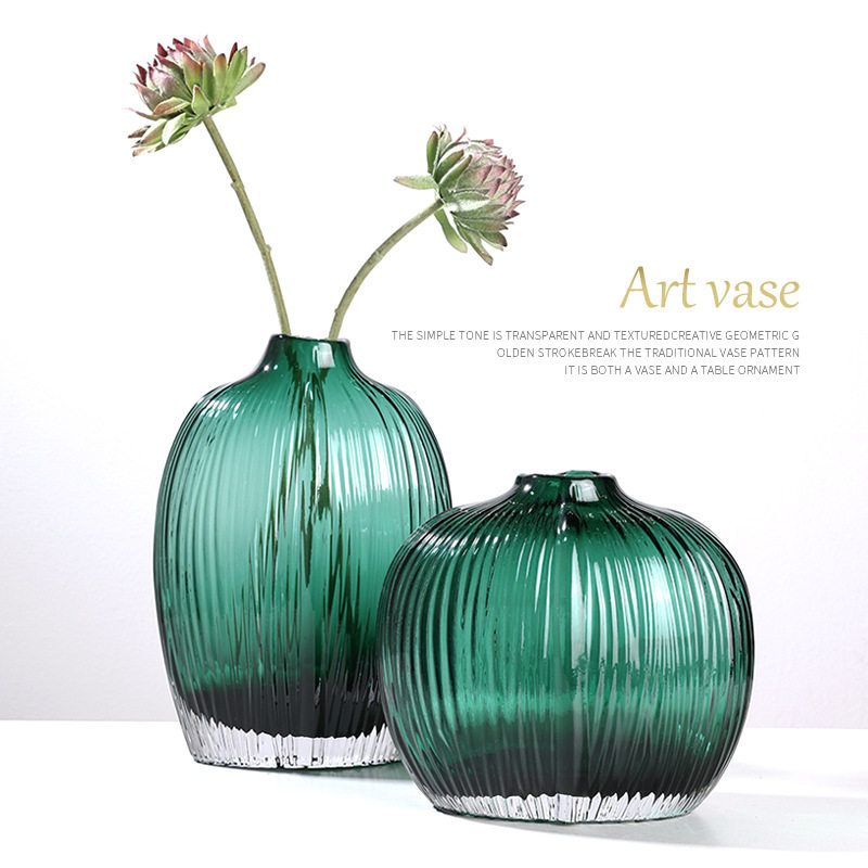 南瓜条纹水晶琉璃绿色花瓶创意桌上水培玻璃高级感艺术设计感小口,3C数码配件,USB多功能数码宝,淘宝优惠券,粉丝福利购,淘宝优惠卷