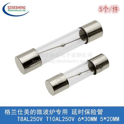 格兰仕美的微波炉专用 延时保险管 T8AL250V T10AL250V 6*30 5*20