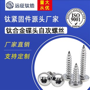 钛合金TC4自攻丝ST4X10/35/40蝶头内梅花碟头64钛电动车改装原色