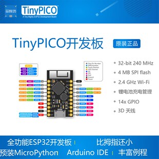 Arduino 比拇指还小MicroPython IDE 全功能ESP32开发板 TinyPICO
