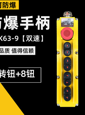 黄河防爆控制按钮 BAK63-9双速 起重机/行车电动葫芦防爆操作手柄