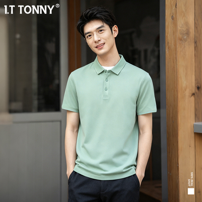 I.T TONNY2026夏季翻领t恤polo衫男士短袖休闲上衣商务poloT恤