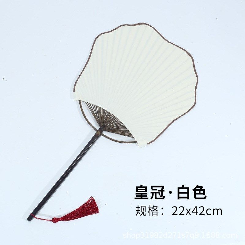 中式古典宣纸空白团扇书法绘画纸扇日式国画工笔画宫扇子手写题字