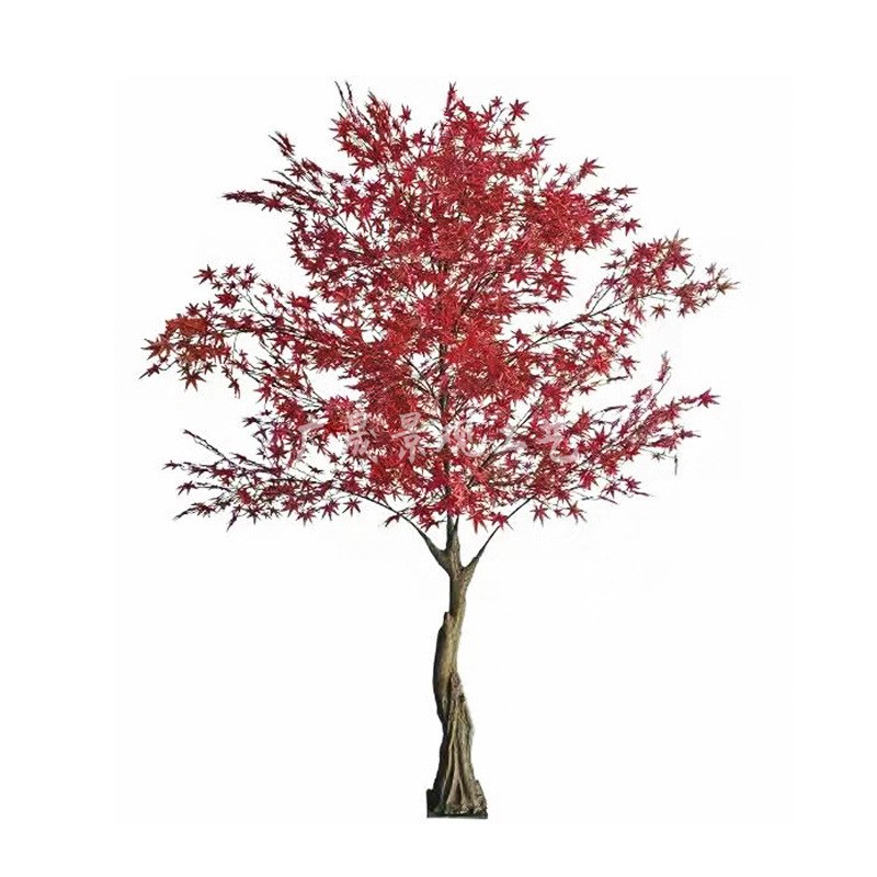 仿真红枫树枫叶树假树造型树假红枫酒店商场景观装饰树大型红枫树