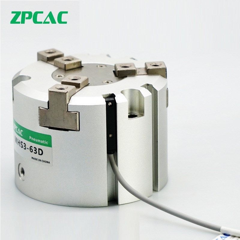 气动三爪机械手手指气缸夹爪MHS3-20D/25D/32D/40D/50D替SMC气爪