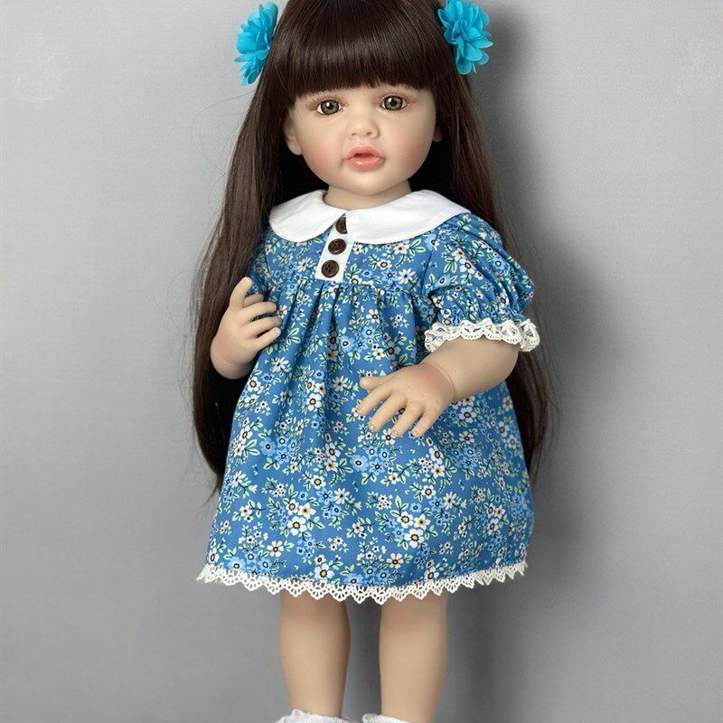 BZDOLL全胶身娃重生娃娃55cm诗诗女孩reborn baby doll可站可洗澡