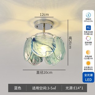 穆拉诺法式复古阳台过道吸顶灯轻奢中古走廊衣帽间玄关灯具