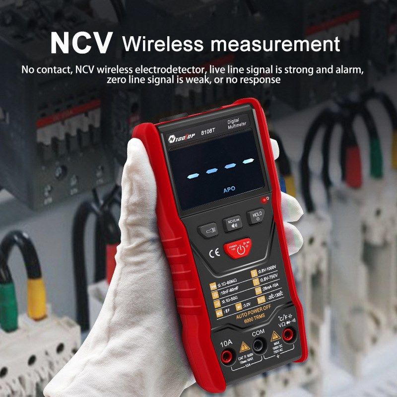 TOOLTOP 8106T/8108T 泰语语音播报万用表带温度6000显示