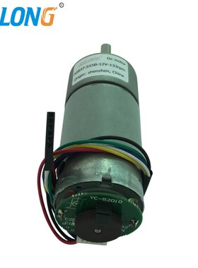 JGB37-555B霍尔编码器直流减速电机电压12V转速640rpm400rpm200