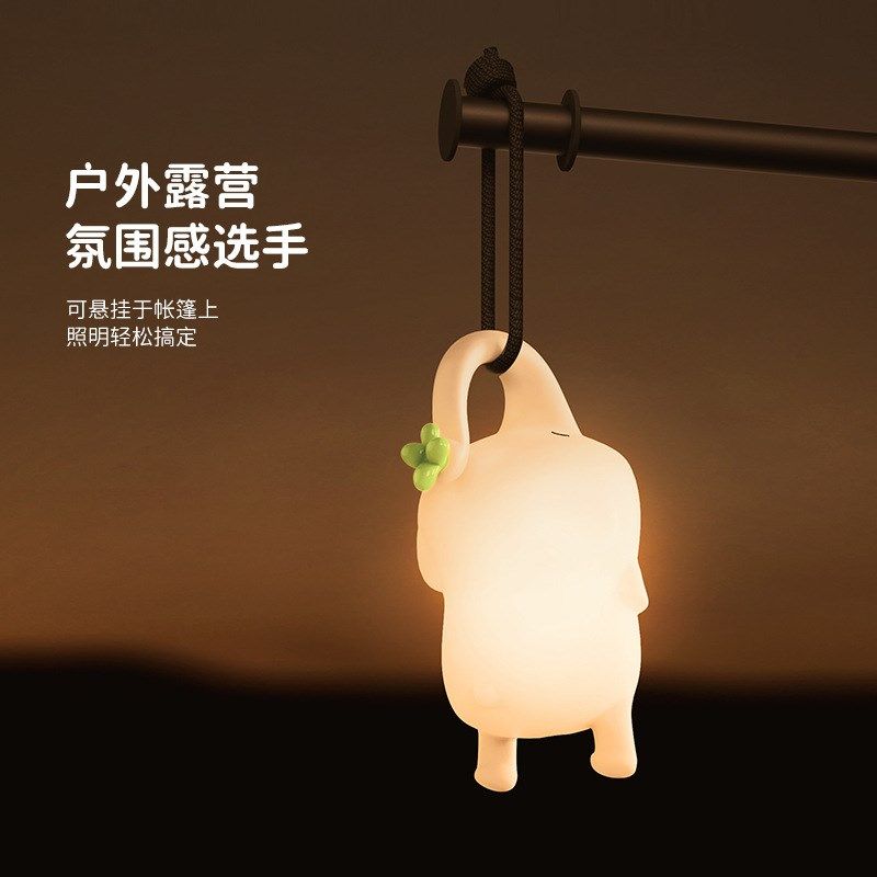 小飞象小夜灯创意硅胶拍拍灯桌面充电定时儿童卧室喂奶起夜小台灯,家装灯饰光源,小夜灯,淘宝优惠券,粉丝福利购,淘宝优惠卷