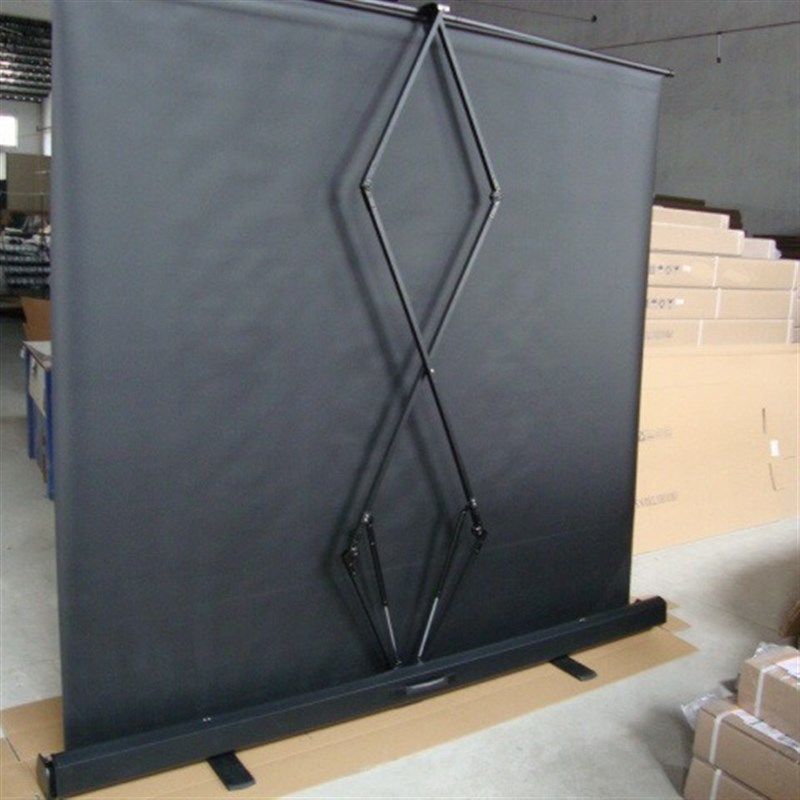 JAVES  100寸16:9  便携气压地拉幕金属抗光幕布 家庭影院办公