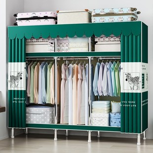 定制钢管布衣柜出租房用简易衣柜结实耐用钢管骨架衣柜家用卧室
