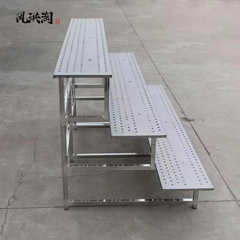 不锈钢花架阶梯式置物架阳台室内铁艺室外多肉花盆架户外多层防腐