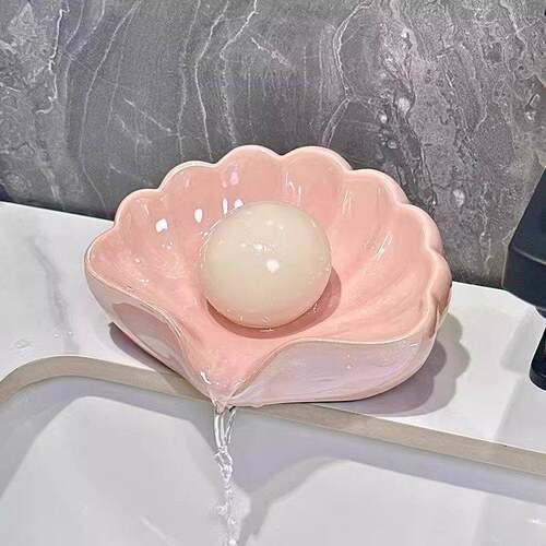 轻奢贝壳卫生间沥水皂盒
