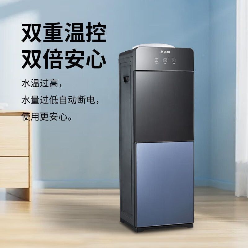 立式饮水机家用办公双开门制冷制热办公室防尘静音桶装水加高