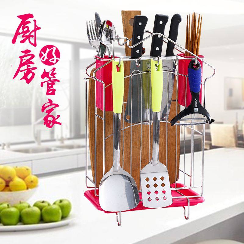 刀架多功能切f菜板砧板架子厨房用品用具置物架刀板架壁挂落地架
