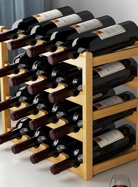 a*酒柜酒架摆件家用葡萄酒置物架实木客厅红酒展示架吧台小型放酒