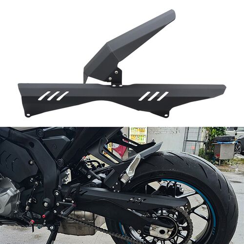 适用春风675SR-R改装加长后挡泥板后泥瓦铝合金链条罩盖装饰配件