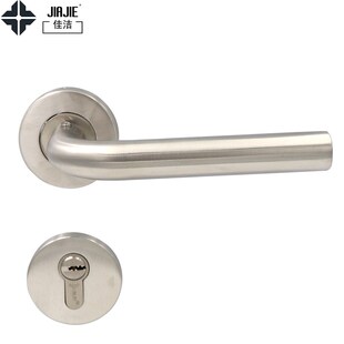 单弯把手不锈钢7255分体锁 锁体锁芯防火门锁 拉手大门房分体门锁