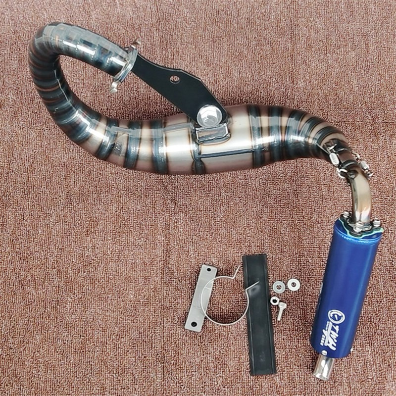 台湾TWH 正点改装dio50 18期28期手工 排气管过背管125CC非大象管