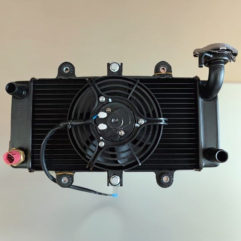 诺玛台风太子水箱配件水冷散热器盖复古机车GW250-D风扇冷却系统