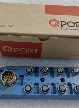 全新原装QPORT韩国进口M12接线板MPB-K80N现货NPN插板蓝色8插头