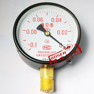 Y100真空表 0MPA负压表真空压力表压力真空表杭州东亚仪表IMT 0.1