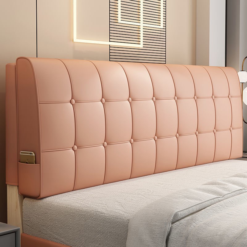 新款无床头软包靠垫大靠背公主奶油风高级榻榻米床头套罩免拆洗