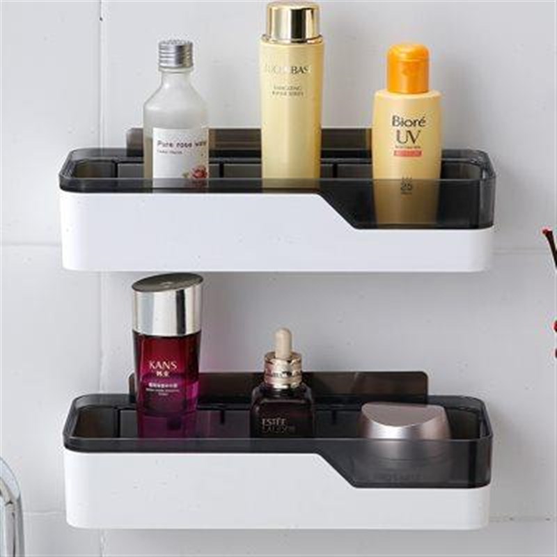 家居用品免打孔卫生间置物架吸盘墙上浴室收纳架洗手间厕所壁挂式