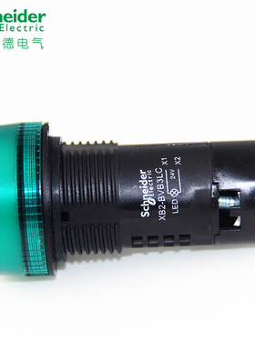 施耐德绿色LED指示灯信号灯 XB2BVB3LC AC/DC24V