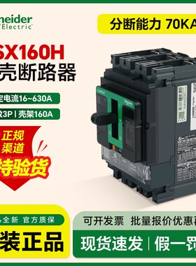 施耐德框架式断路器塑壳空气开关热磁式三极3P160A125A NSX160H