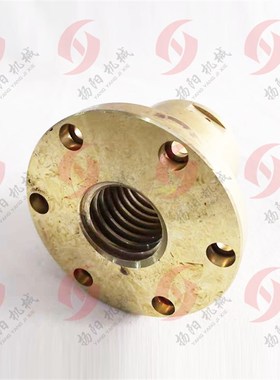 蚌埠机床X5042A横向铜螺母4048 螺纹40*6外径100法兰6孔 铣床罗母
