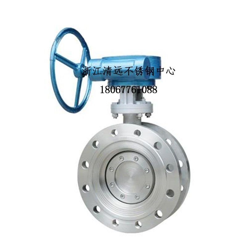 不锈钢D343X-W10/16P涡轮法兰蝶阀XP手动50蝶形DN250DN600寸工业