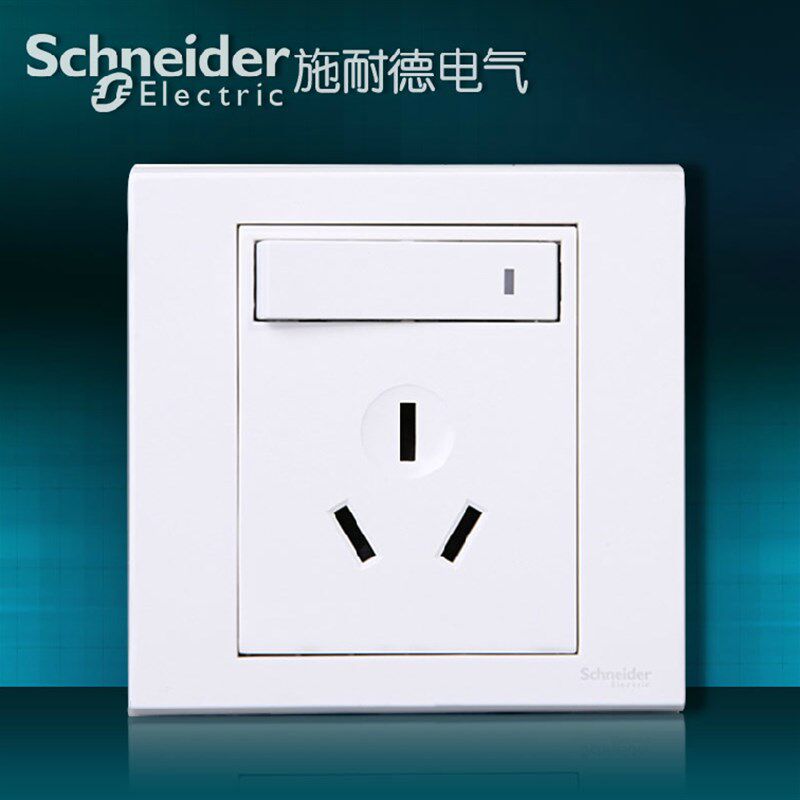原装施耐德开关插座如意系列16A三孔一位 空调带开关插座 EV15/16