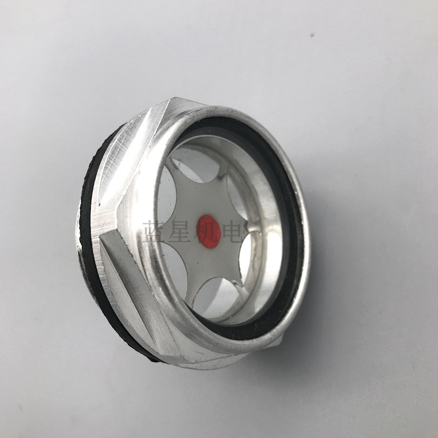 真空泵铝合金油视窗透明油标油镜六角G1/4 1/2 1寸 1.2寸 1.5寸