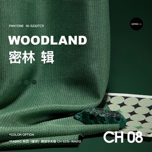 辑/08 密林橄榄绿色窗帘轻奢客厅高档复古ins风卧室全遮光棉麻布