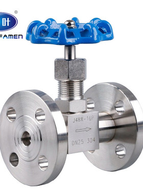 J48W-16P/25P/40P 不锈钢法兰针型停止阀 法兰针型阀DN15 20 25