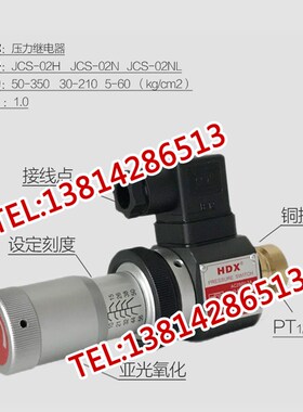 压力继电器 液压油压开关HJCS-02H HJCS-02N HJCS-02NL HDX控制器