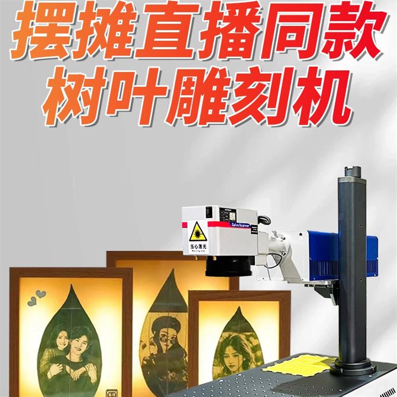科思特紫外激光打标机定制照片机器创意树叶画夜市摆摊设备叶雕机
