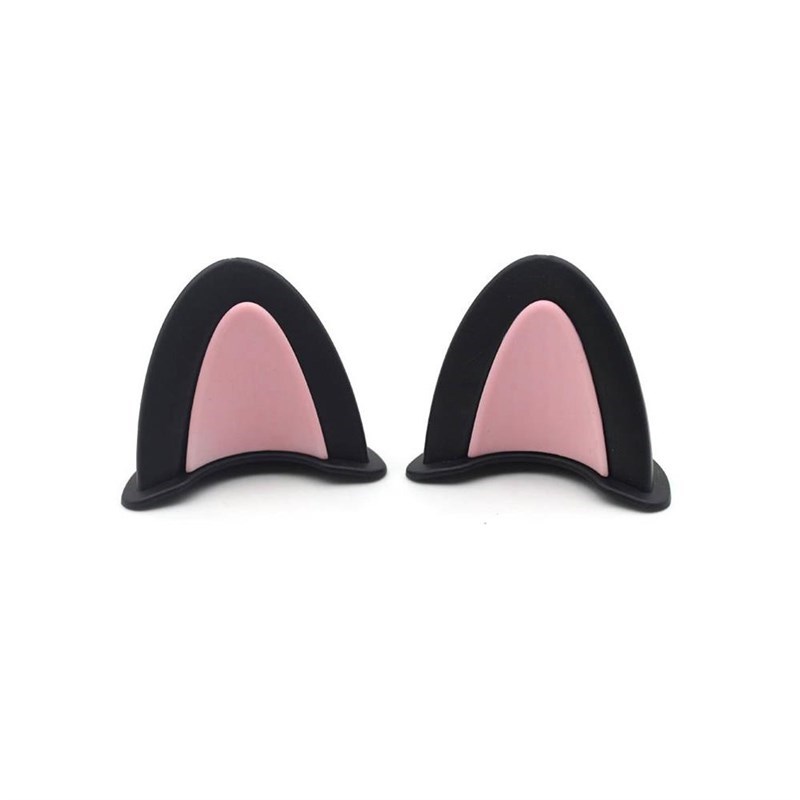 电动车摩托头盔装l饰品可爱个性小耳朵猫耳熊耳朵装饰贴小配件饰